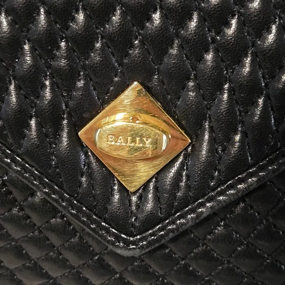 Bally Black Quilted Shoulder Bag with Gold Details - Picture 3 of 16